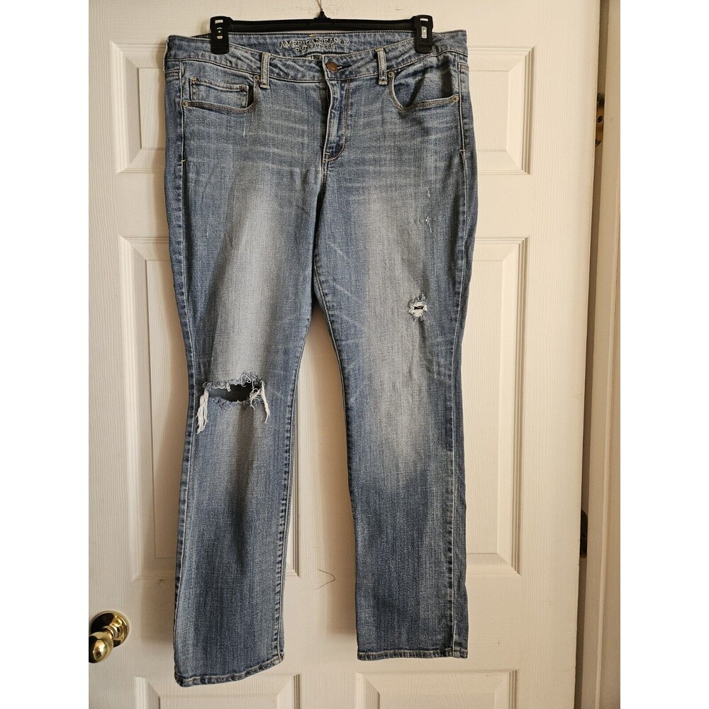 American Eagle Jeans Womens Size 18 Reg Blue Skinny Stretch Medium Wash